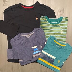 U.S. Polo Kids' Black, Green, and Blue Shirts